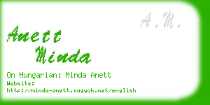 anett minda business card